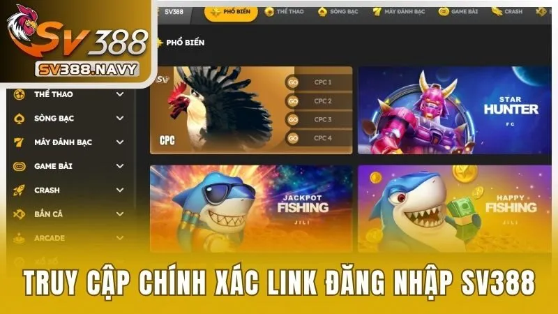 Truy cập chính xác link đăng nhập SV388